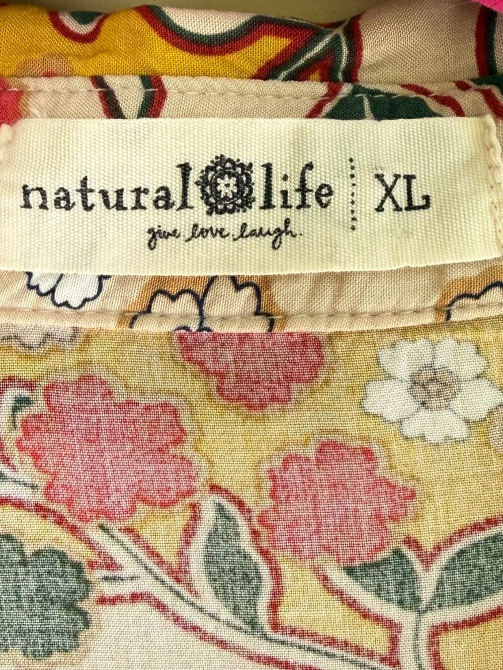NATURAL LIFE Floral Mini Dress in Cream, Yellow, Orange, Green - Picture 9 of 9